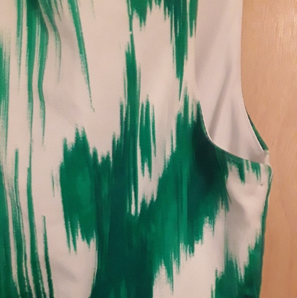 Ellen Tracy Green White stroke dress Sz 2 NWOT - Picture 6 of 8